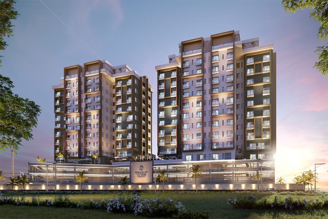 A 3D render of Paramount Twin Towers by Palton Morgan Holdings